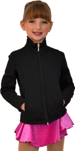 ChloeNoel Figure Skating Jacket J42 -SkateHaven Store chloe noel j42 solid printed polar fleece fitted jacket with pockets 2 88283.1648683737