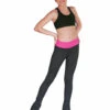 ChloeNoel PS792 3" Waist Band Black/Color Cuffs Elite Figure Skating Pants & Front Pocket -SkateHaven Store chloenoel fuchsia elite 3 waist band pant w color cuffs front pocket 15 36727.1655362191