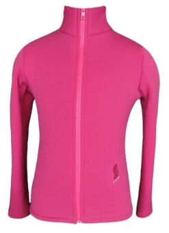 Pink Ice Skating Jacket With "Skate With Ornament" Applique -SkateHaven Store crystaljacketnj27f 31698.1667938820