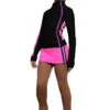 IceDress Figure Skating Outfit With Skirt - Thermal - Olympus (Hot Pink With Black)