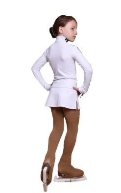 IceDress Figure Skating Skirt - Thermal - Olympus (White With Black Lamps) -SkateHaven Store d45060c0298c 83604 30335.1601493927