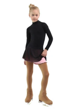 IceDress - Figure Skating Skirts - Harmony (Black With Light Pink ) -SkateHaven Store d460bff724f1 02356 21354.1582498722