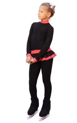 IceDress - Figure Skating Training Overalls - Valley (Black With Coral) -SkateHaven Store d61347a3f18c 61346 82862.1582441340