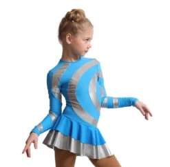 IceDress Figure Skating Dress - Thermal - Serpentine (Blue With Silver Lycra) -SkateHaven Store d9da00dca55d 68447 64462 70660 72533.1582530378