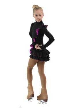 IceDress Figure Skating Dress - Thermal - Flamenco (Black With Purple) -SkateHaven Store db001b29de1a 64896 73020 11356.1582513876