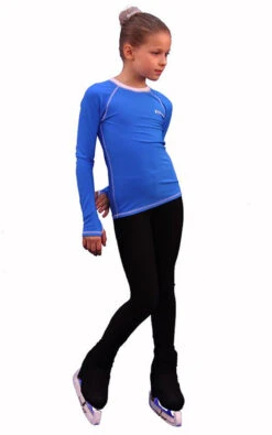IceDress - Figure Skating Longsleeve (Blue With White) -SkateHaven Store db5468d3e88e 97965 09685.1582459775