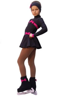 IceDress Figure Skating Dress - Thermal - Bows (25% OFF, Dark Grey And Fuchsia) -SkateHaven Store dc84525b149f80ecbbebee057e0672d1 34227 22629 03312 68700 38932 41744 35330.1618320512