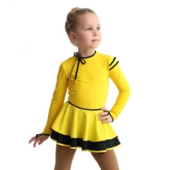 IceDress Figure Skating Dress - Thermal - Duet (Yellow With Black) -SkateHaven Store e0272ac6ff8a 57528 35850 07193.1582499488