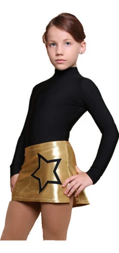 IceDress - Figure Skating Skirts - Golden Sky (Gold With Black) -SkateHaven Store e30377f8a16b 32836.1601498505