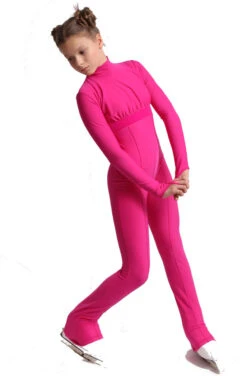 IceDress Figure Skating Overalls - Thermal - Style (Fuchsia With Velvet Trim) -SkateHaven Store e8ca408fbfc1 02260 69556 26031.1582485920