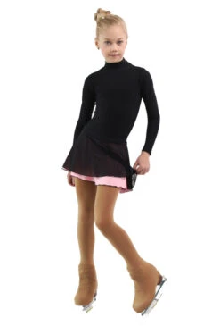 IceDress - Figure Skating Skirts - Harmony (Black With Light Pink ) -SkateHaven Store e9925d8da5c6 59396 24156 91946.1582510159