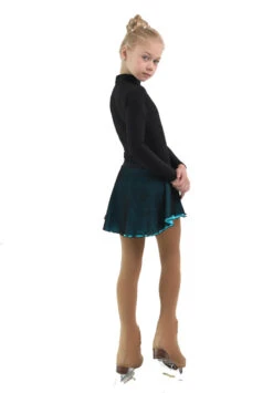 IceDress - Figure Skating Skirts - Harmony (Black With Turquoise ) -SkateHaven Store eade4632836c 33354 15174.1582473258