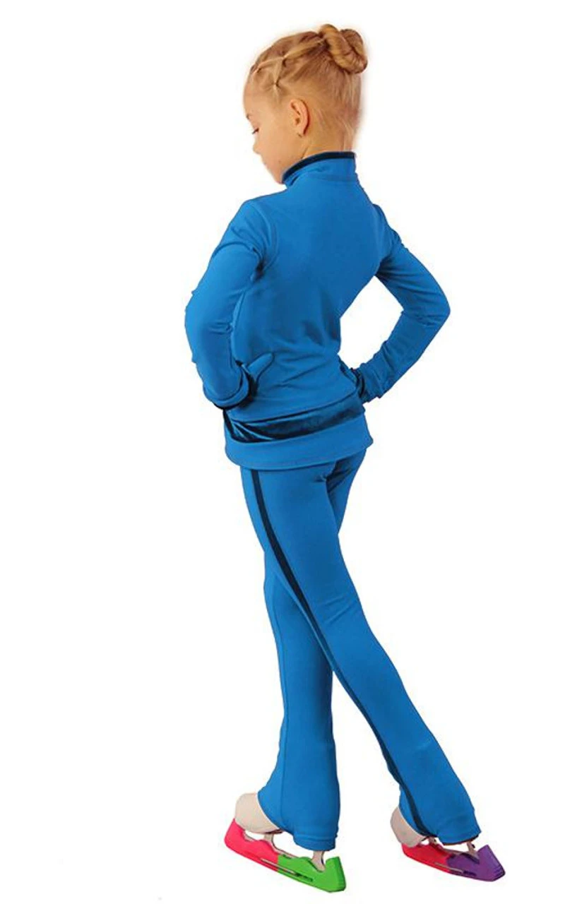 IceDress Figure Skating Outfit - Thermal - Butterfly(Blue With Velvet And Crystals Preciosa) 5 IceDress Figure Skating Outfit - Thermal - Butterfly(Blue With Velvet And Crystals Preciosa) - Image 3