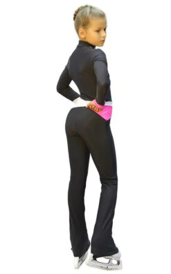 IceDress - Figure Skating Training Overalls - Skating (Dark Grey, Hot Pink And White ) -SkateHaven Store f4cf1fe13d8f 55445 54380.1582439024