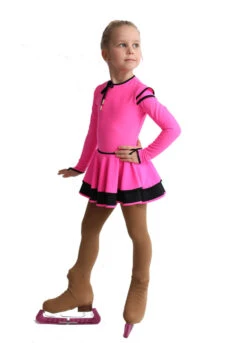 IceDress Figure Skating Dress - Thermal - Duet (Hot Pink With Black) -SkateHaven Store f4f8e74c0347 94626 81710 47968.1582430968