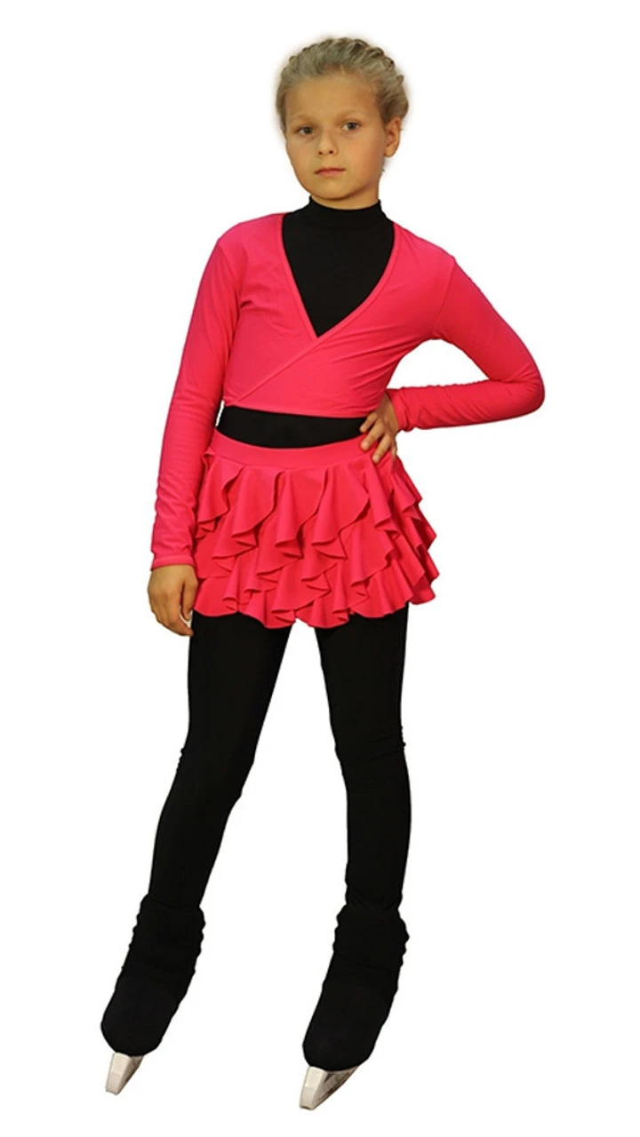 IceDress Figure Skating Outfit - Thermal - Butterfly (Raspberry) 3 IceDress Figure Skating Outfit - Thermal - Butterfly (Raspberry)