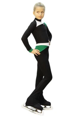 IceDress - Figure Skating Training Overalls - Skating (Black, Green And White) 8 IceDress - Figure Skating Training Overalls - Skating (Black, Green And White) -SkateHaven Store f7a56f229cc6 37917 38533.1582460640