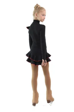 IceDress Figure Skating Dress - Thermal - Flamenco (Black With Hot Coral) -SkateHaven Store ff9ed148d525 53672 82981.1582477173