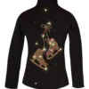 Ice Skating Jacket With Neon Rhinestuds "Pair Of Skates" Applique -SkateHaven Store neonstudsandcrystalspairofskates 94325.1667939146