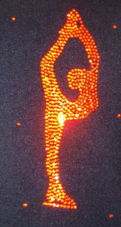 Figure Skating Jacket By Ice Fire - Orange Crystals Biellmann Applique -SkateHaven Store orangebiellmanndes1 97722.1667938680