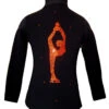 Figure Skating Jacket By Ice Fire - Orange Crystals Biellmann Applique -SkateHaven Store orangebiellmannjacket 24430.1667938680