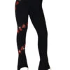 Ice Skating Pants With "Orange Spiral Hearts" Rhinestones Design -SkateHaven Store orangeheartspants2 19286.1667939411