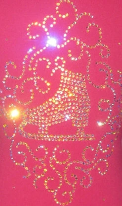 Pink Ice Skating Jacket With "Skate With Ornament" Applique -SkateHaven Store ornamentskatepinkzoom 04437.1667938820