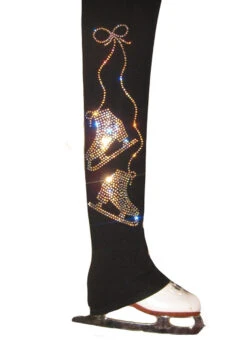 Figure Skating Pants With "Pair Of Skates" Applique -SkateHaven Store pairofskatespants 88347.1667939652