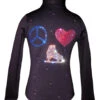 Black Ice Skating Jacket With "Peace Love Skate" Rhinestone Applique -SkateHaven Store peaceloveskateblackjacket 82093.1667938458