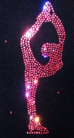Figure Skating Pants With Pink Crystals "Biellmann" Rhinestone Applique -SkateHaven Store pinkbiellmann 91296.1540224554
