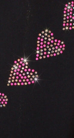 Ice Skating Jacket With "Pink Spiral Hearts" Rhinestuds Design -SkateHaven Store pinkswirlingheartszoom 68884.1667939248