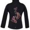 Black Ice Skating Jacket With Rainbow Mix "Pair Of Skates" Rhinestones Design -SkateHaven Store rainbowmixjacket 77474.1667939068