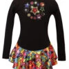 Black "Peace & Stars" Ice Skating Dress With "Peace & Stars" Rhinestone Applique -SkateHaven Store sd713skatedress2 74833.1613768668
