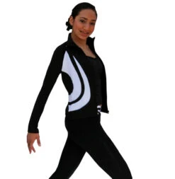ChloeNoel J26 Swirls Figure Skating Jacket -SkateHaven Store white 2 75732.1540223060