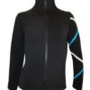 Criss Cross Fleece Ice Skating Jacket Silver/Turquoise XJ411 -SkateHaven Store xj411front2 70150.1579090771